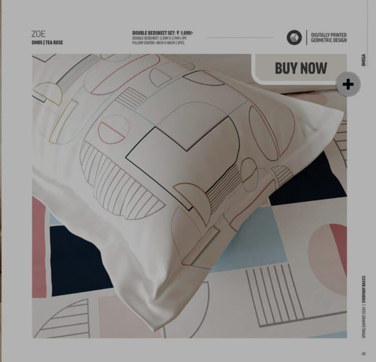 Bedsheets - Queen premium soft cotton bedsheet Digital print DD ome