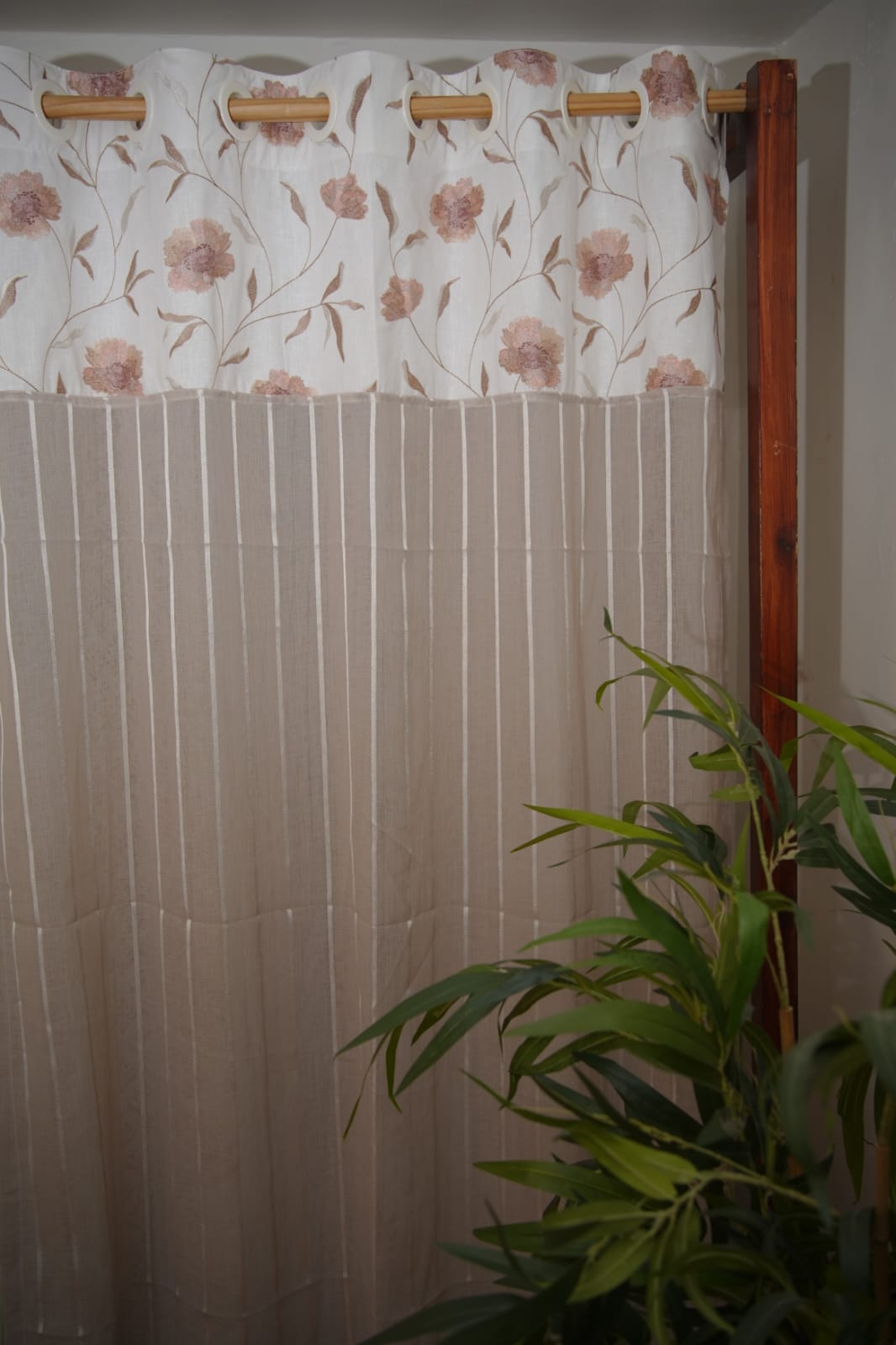 Curtains - Premium designer sheer curtains(semi transparent)