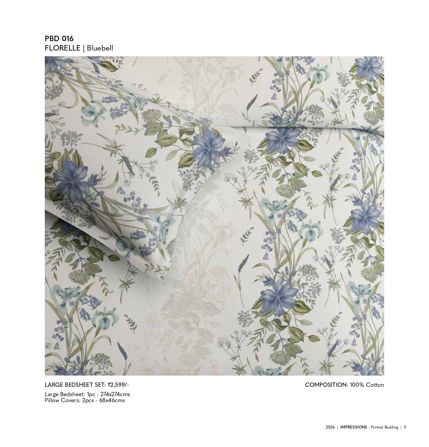 Bedsheets - king bedsheet set - printed premium soft cotton digital print blue