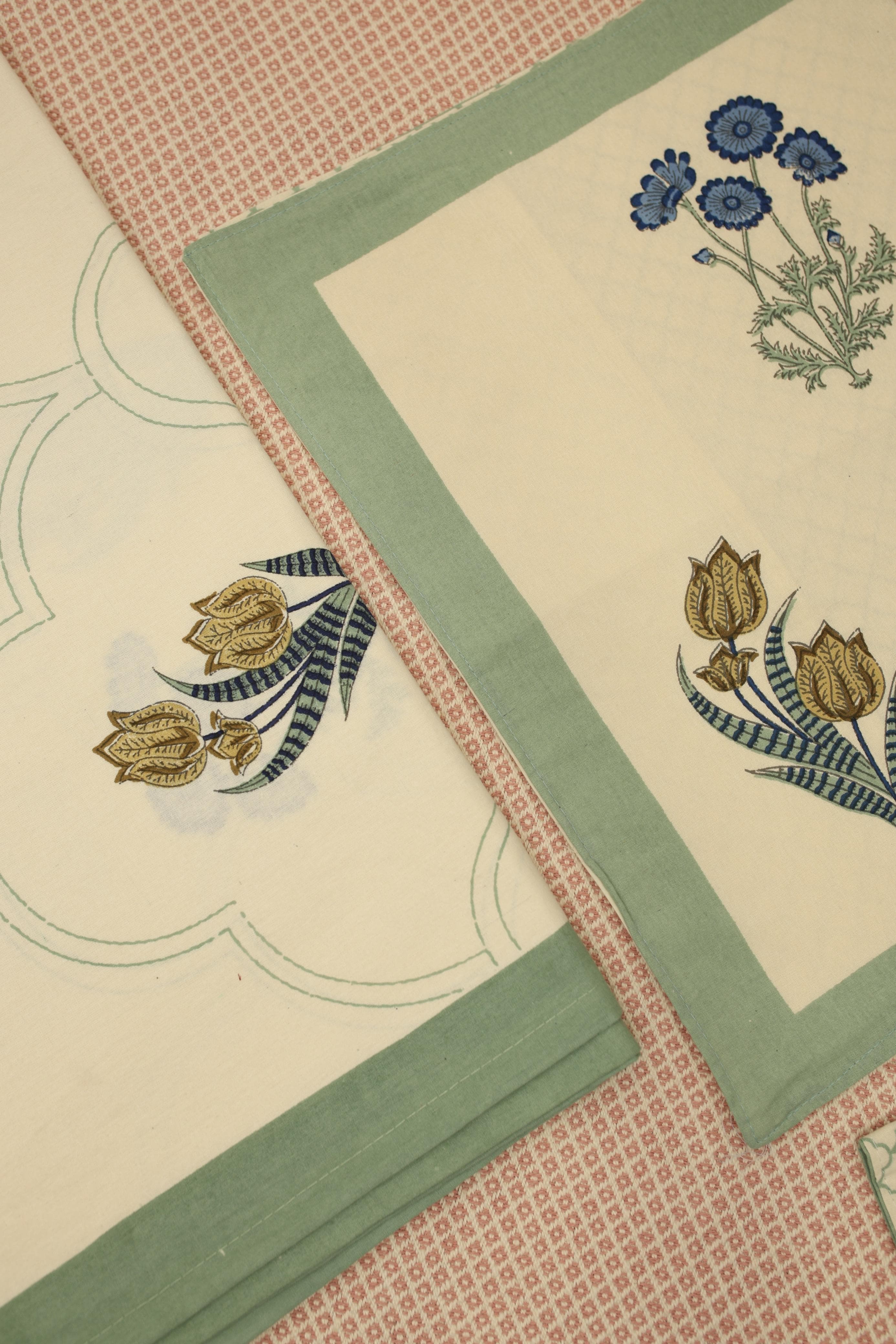 Bedsheets - Handblock print queen bedsheets Diwali sale