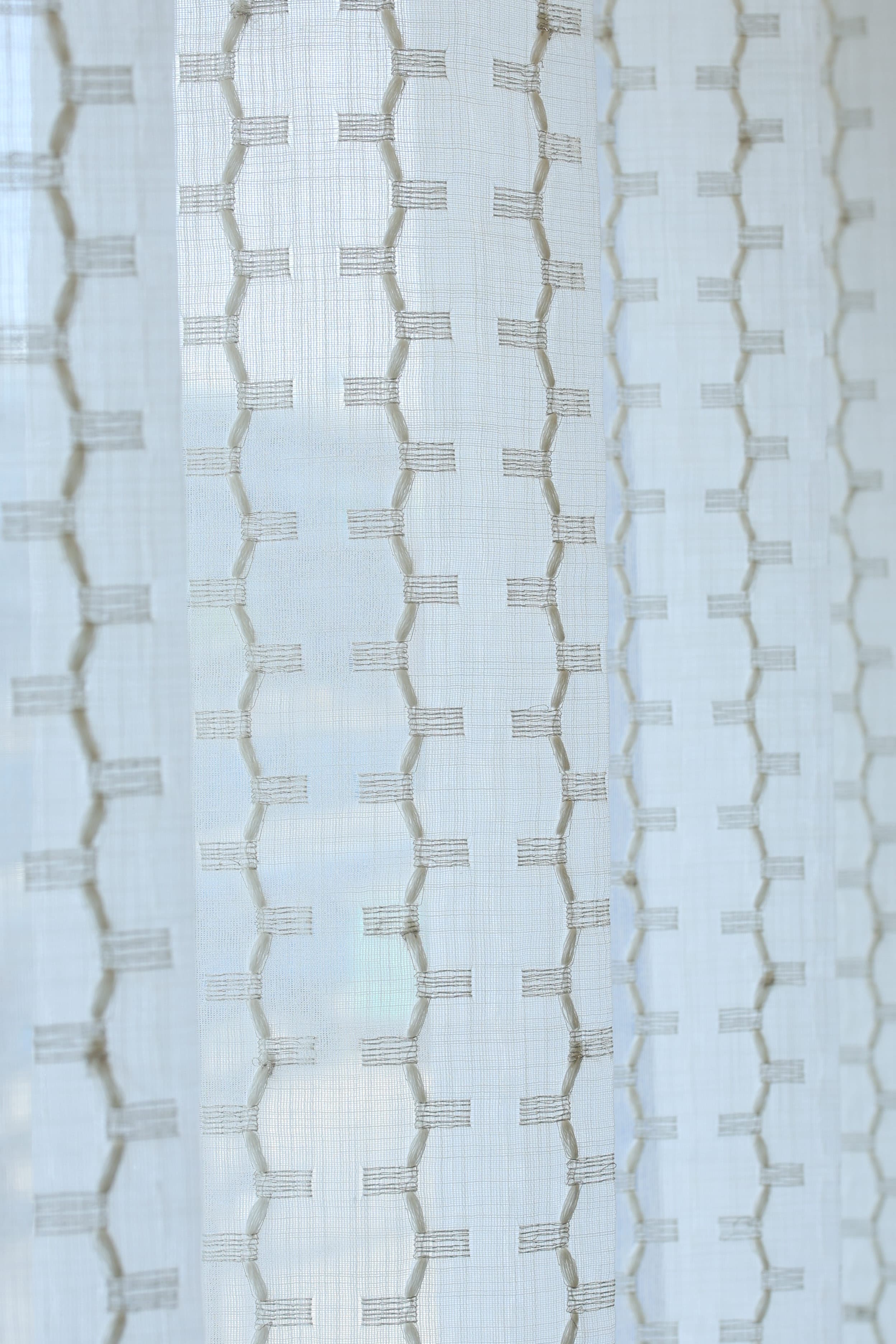 Curtains - Premium Embroidery sheer curtains ( Merano zinnia ) white base shade prebooking