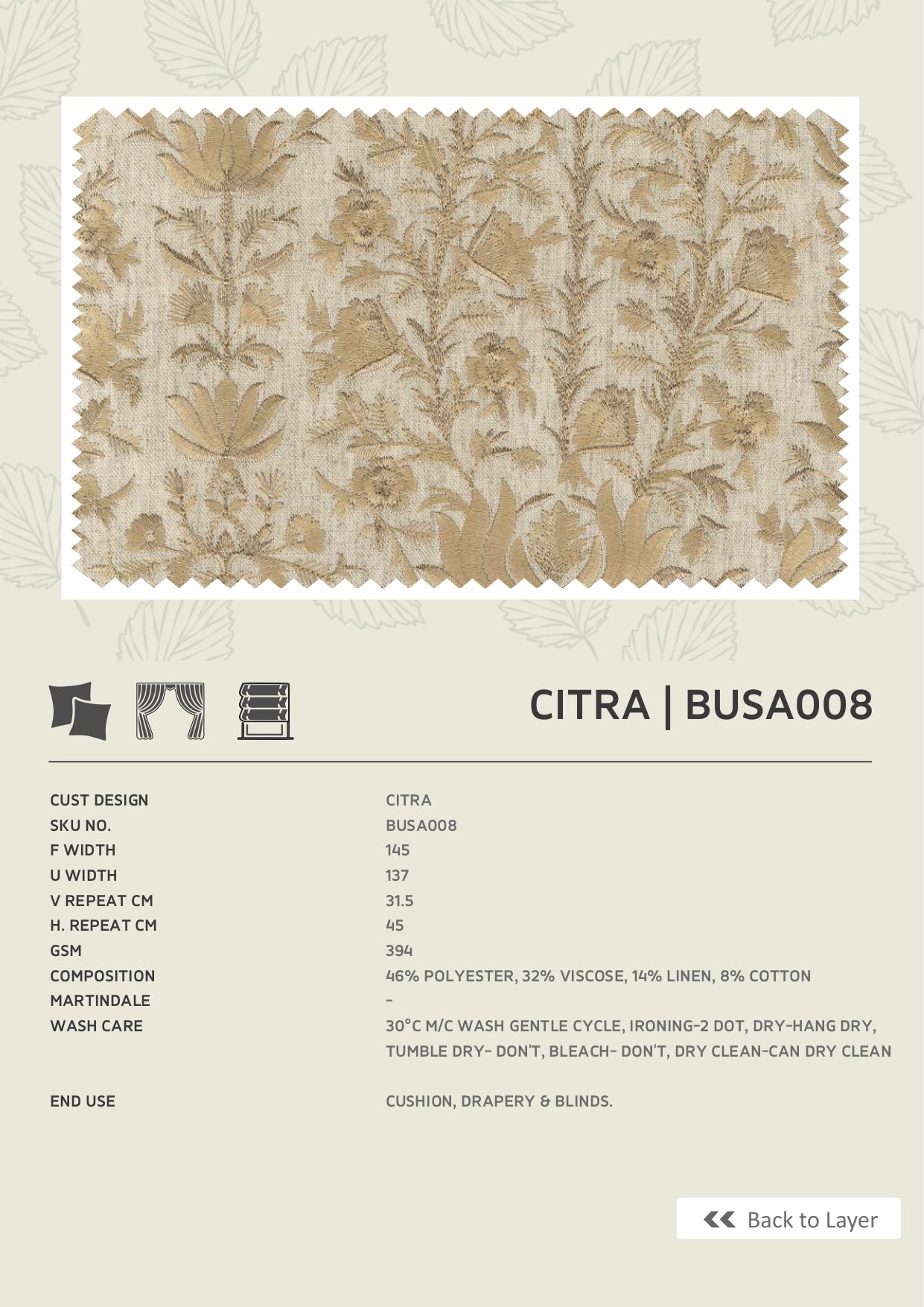 Fabric only-Premium embroidered curtains fabric only(Blinds, Curtains, Cushion covers)