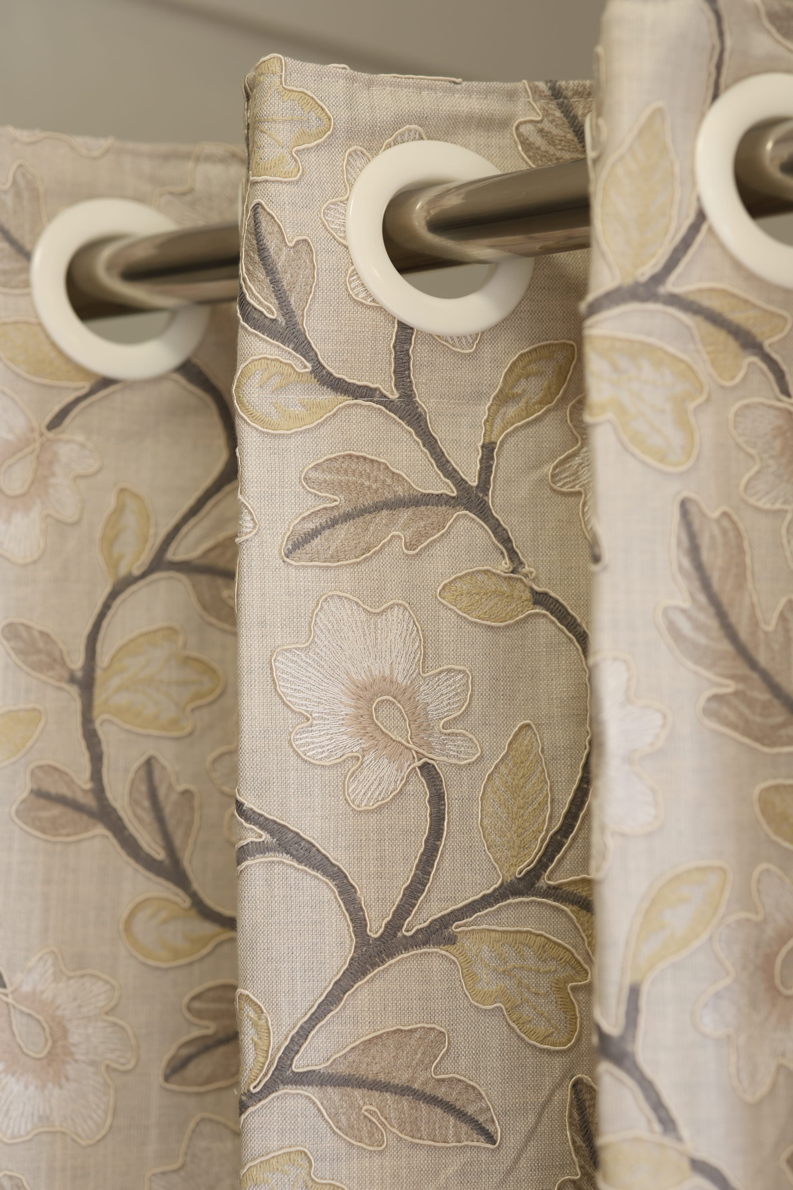 Curtains - Premium embroidery opaque curtains busan
