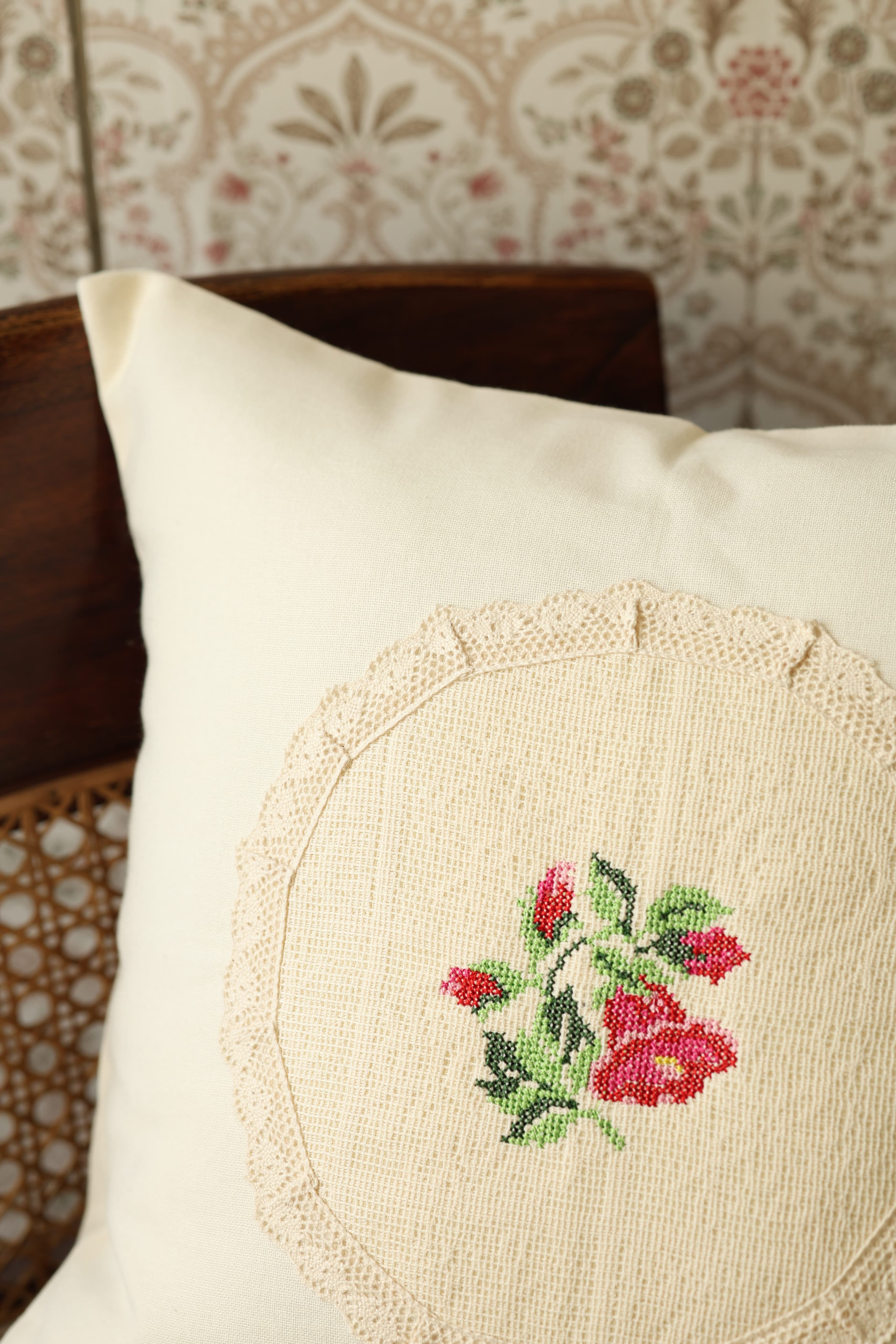 Cushion covers - 16*16 inches cross stitch embroidery