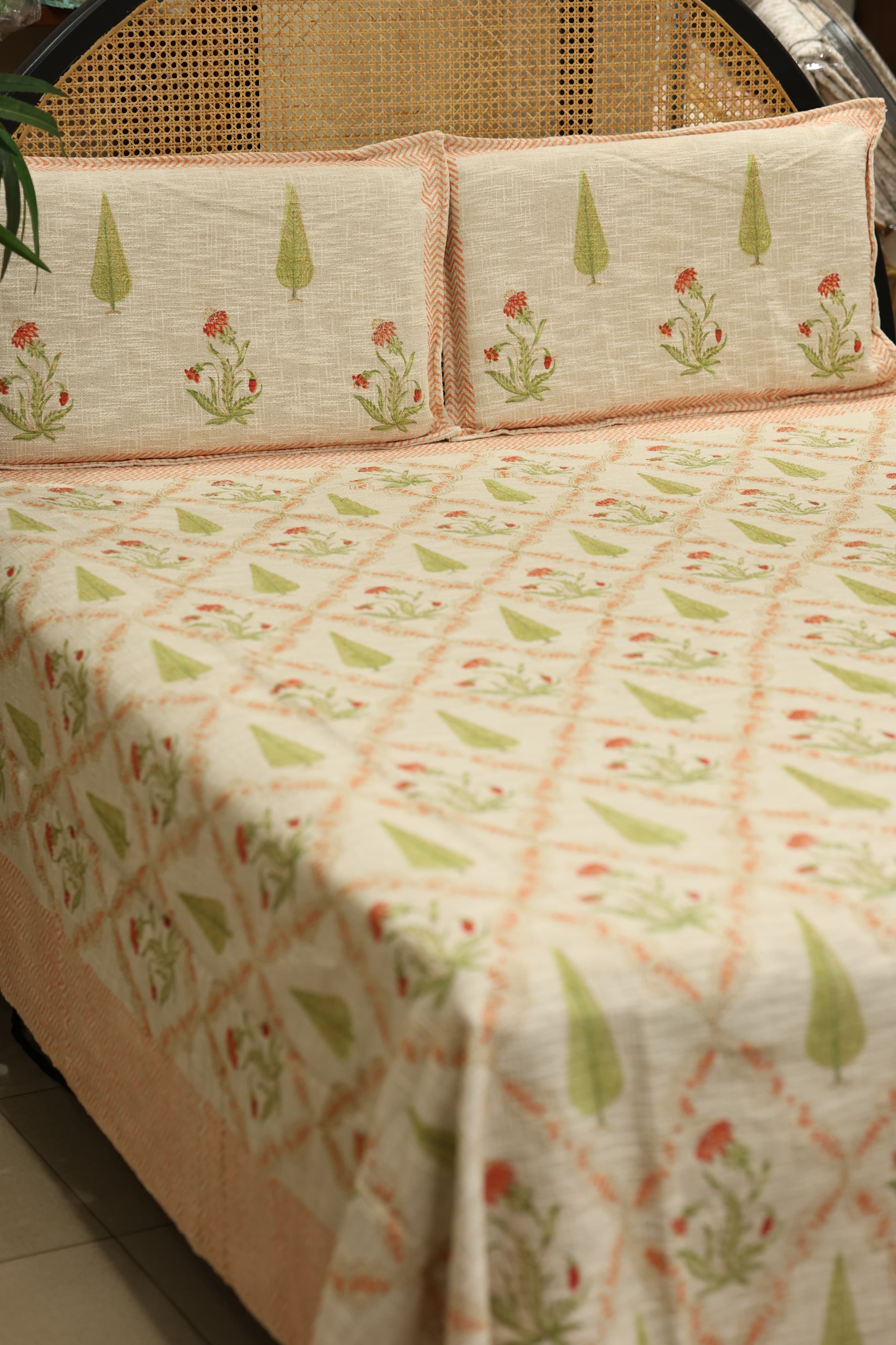 Spread : Handblock Jute Bedspread