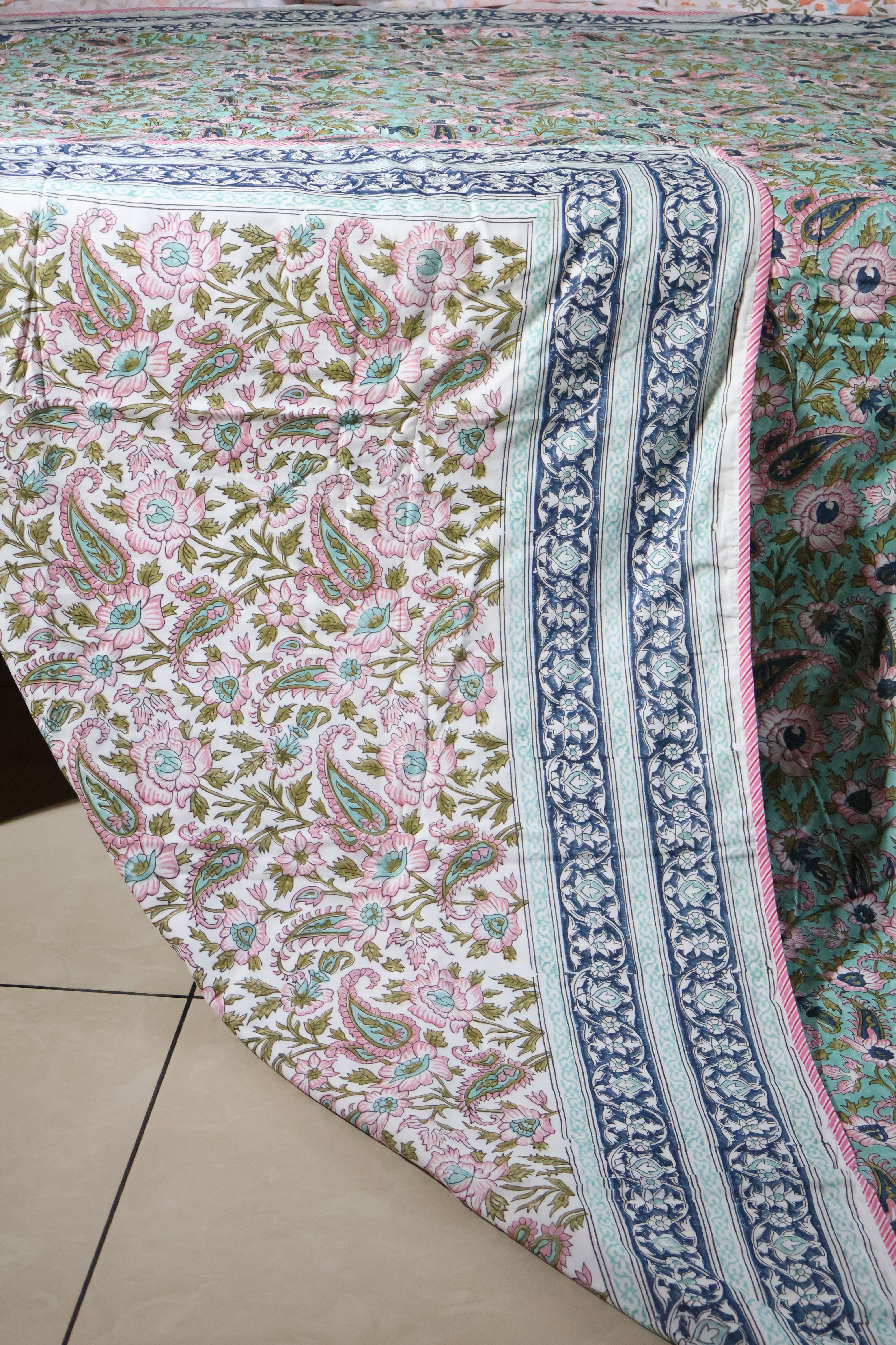 Double dohar / Blanket - Mughal handblock print