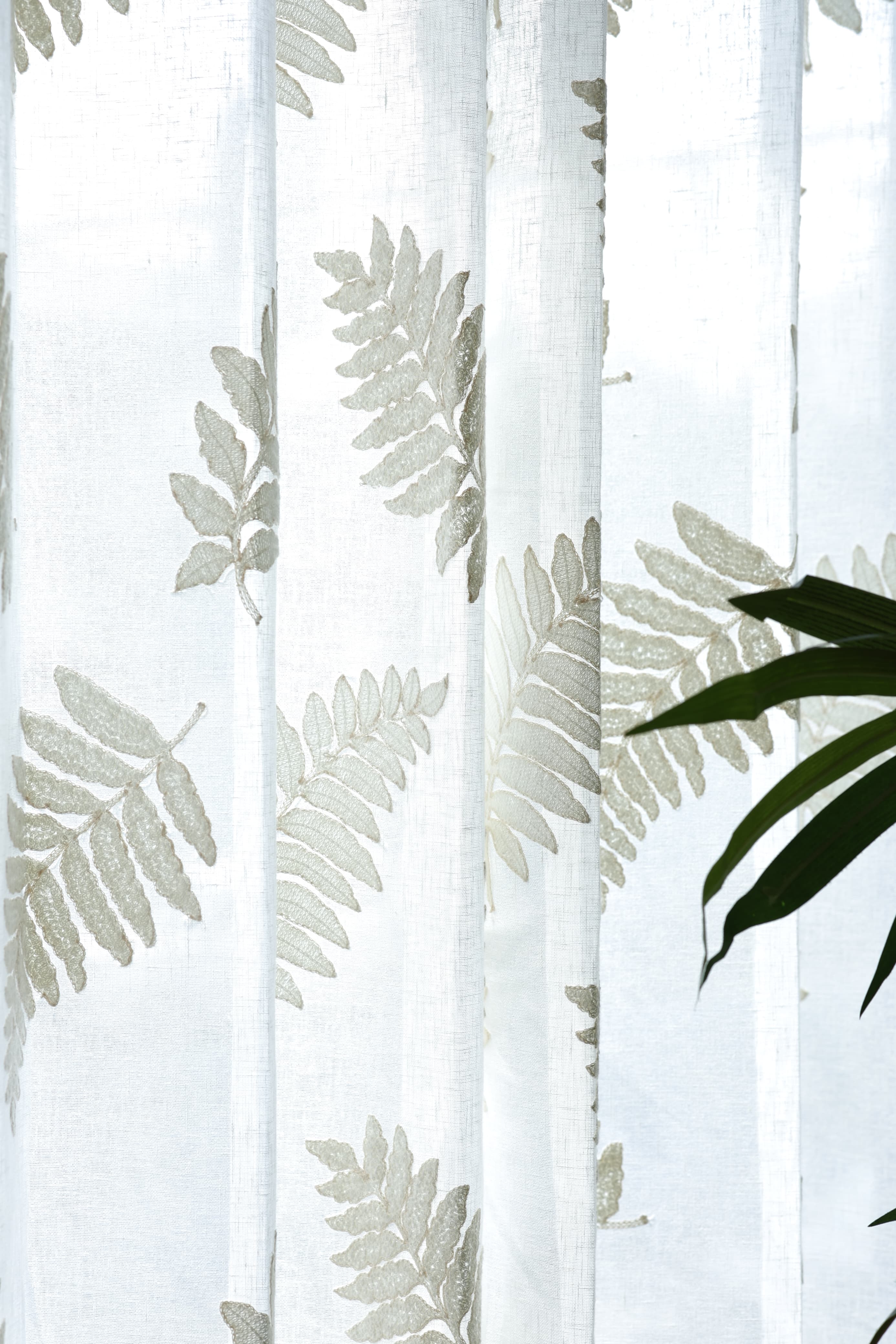 Curtains - Applique Premium Embroidery sheer curtains meher prebooking white base