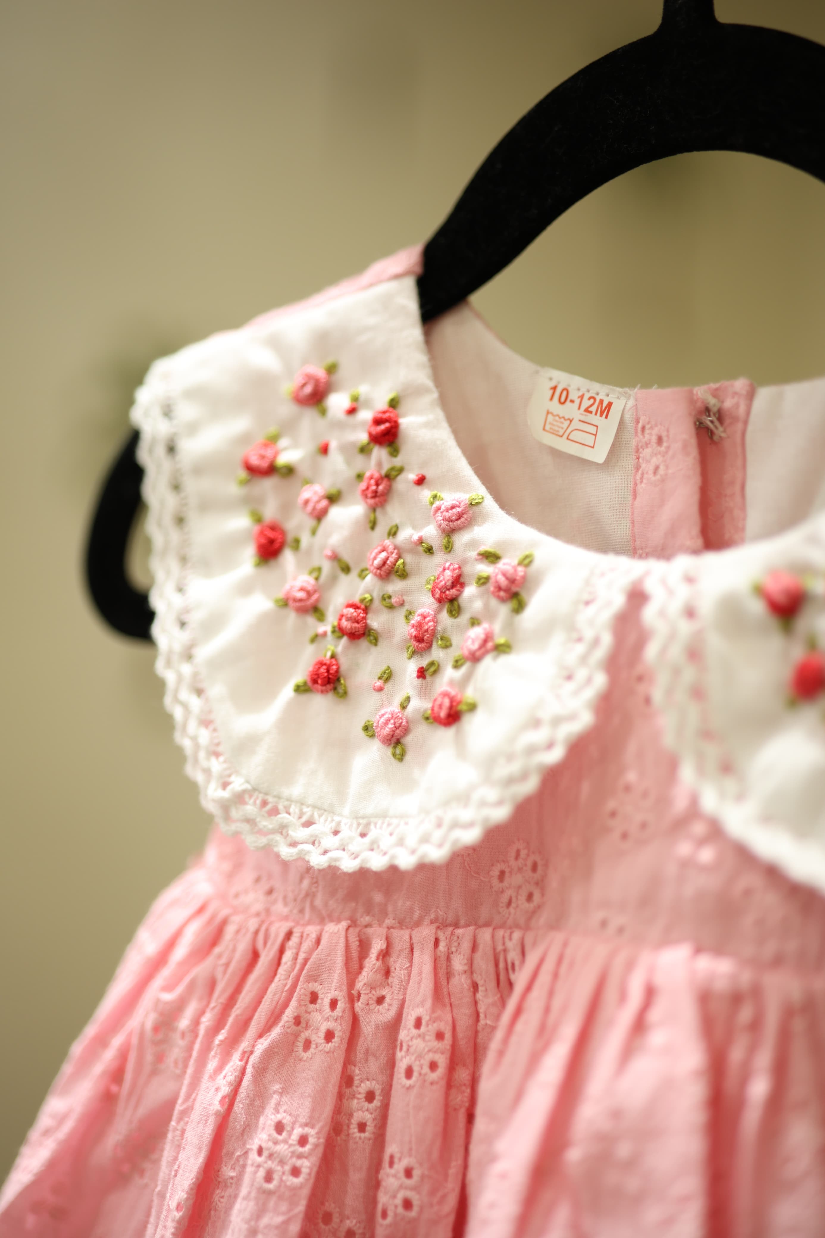 Kids dress - Hakoba with embroidery 10-12 months