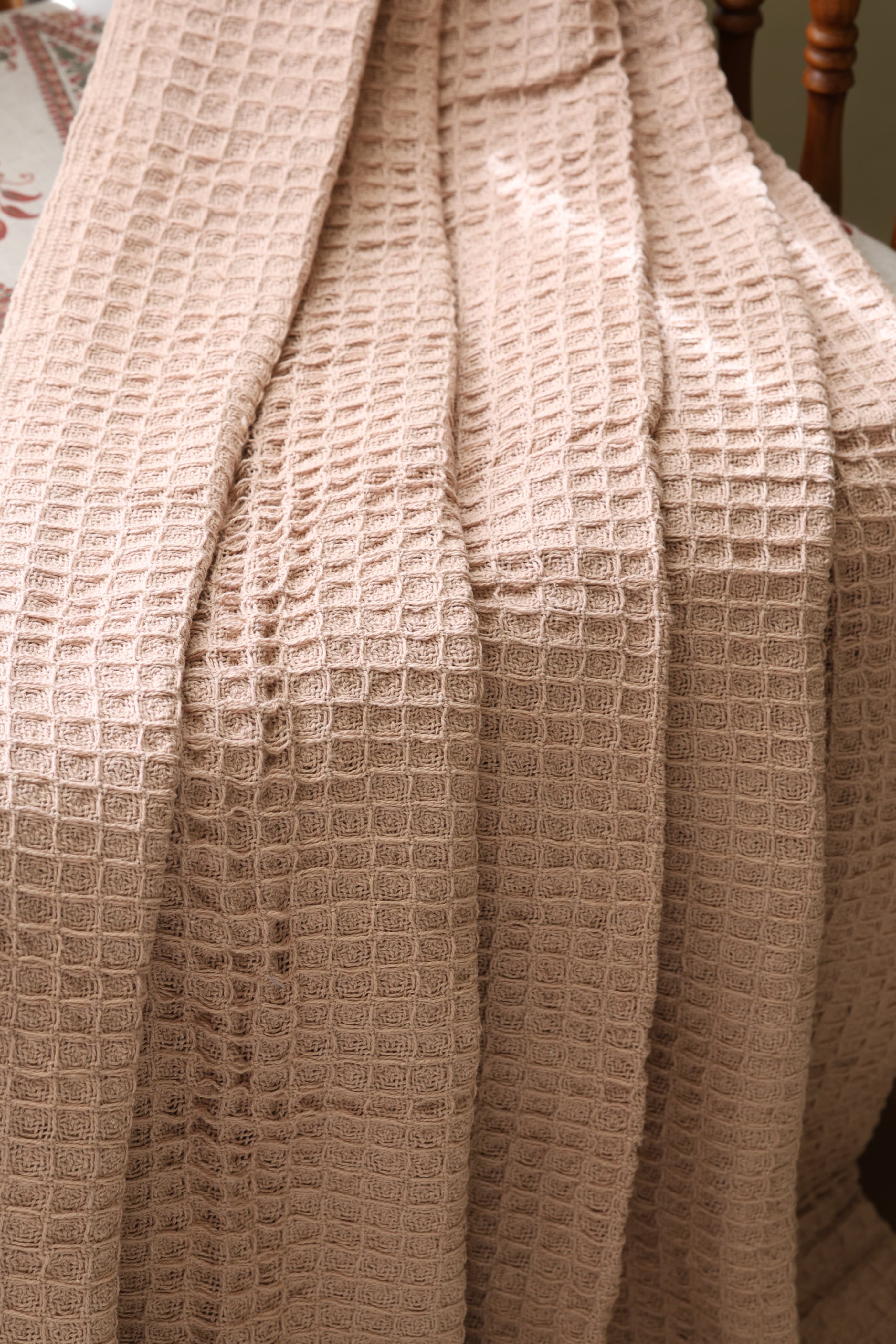 Textured Woven Cotton Sofa Throw