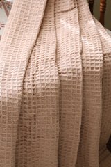 Textured Woven Cotton Sofa Throw