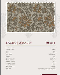 Upholstery fabrics -Ajrakh(Bagru)