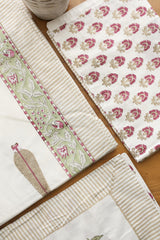 Bedsheets - King Percale cotton handblock print bedsheets