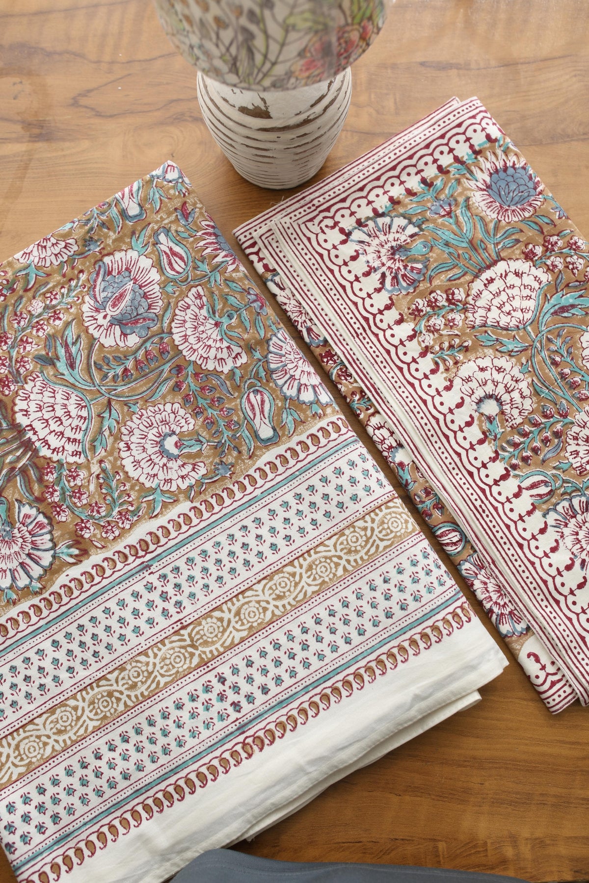 Bedsheets - Queen Mugal premium handblock cotton bedsheets