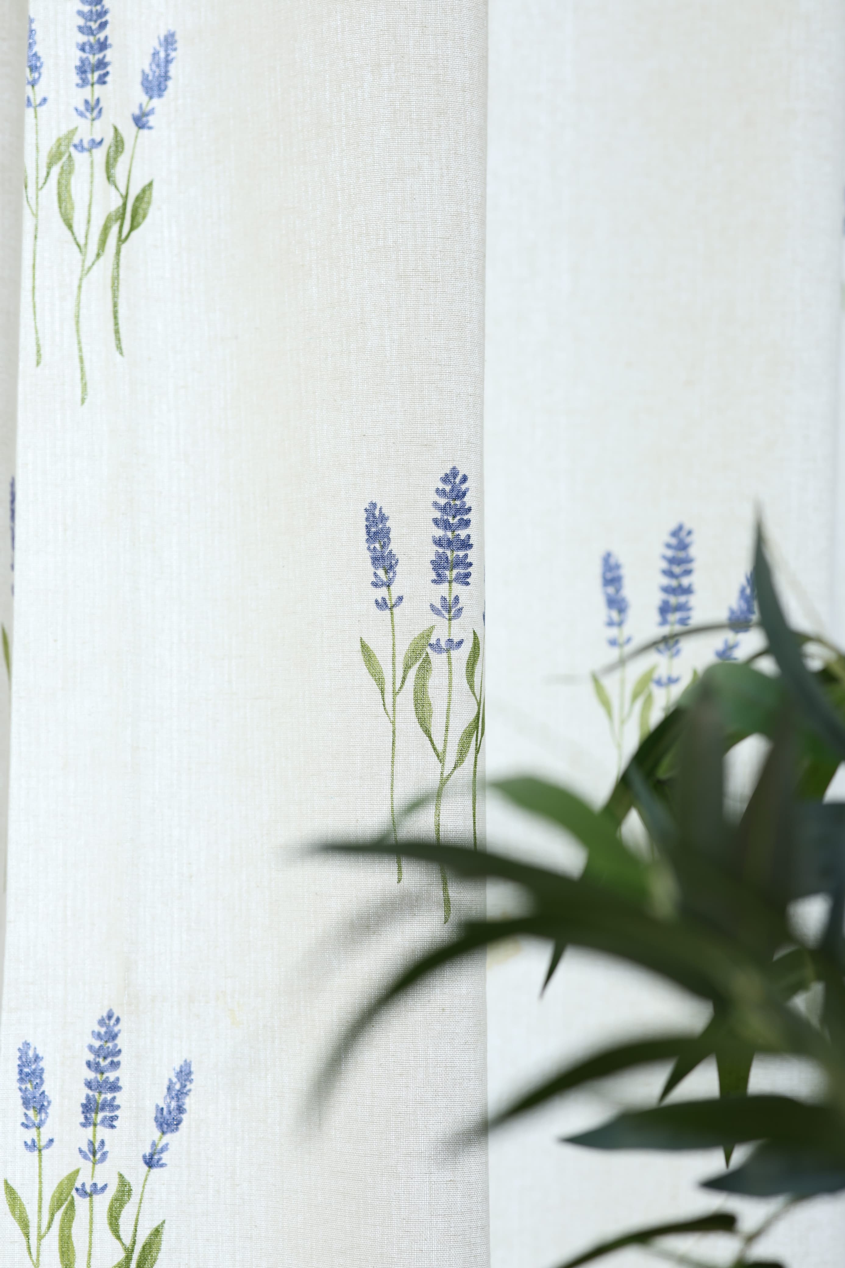 Curtains - Opaque floral curtains off white base meadow