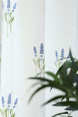 Curtains - Opaque floral curtains off white base meadow
