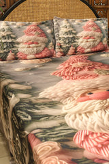 Christmas 7D Panel Print King Size Bedsheet Set - Xmas edition