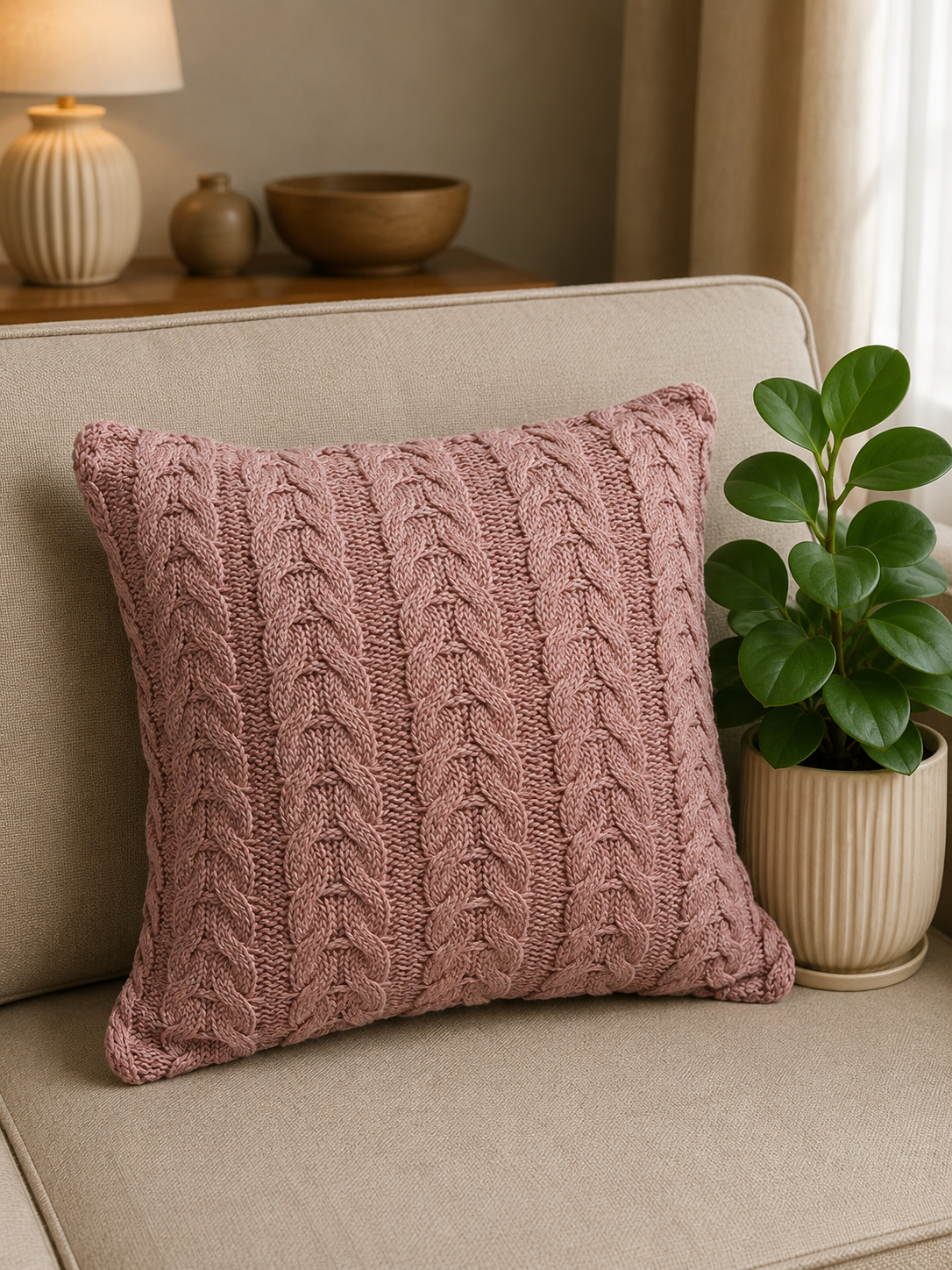 Pluchi - cushion cover (Rosy Brown)