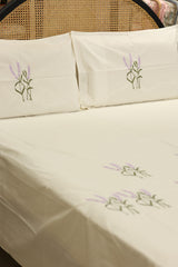 Bedsheets - Queen Premium Machine embroidery bedsheets MEQ