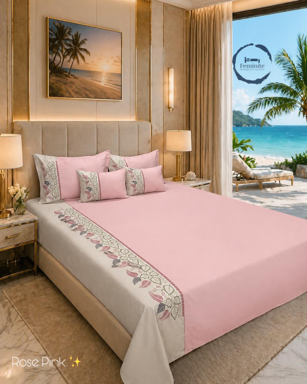 Full bedding set - Premium embroidery 5 pcs set