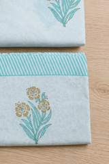 Bedsheets - King Percale cotton handblock print bedsheets
