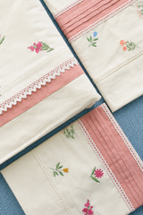 Bedsheets - King premium Machine Embroidery Bedsheet multi