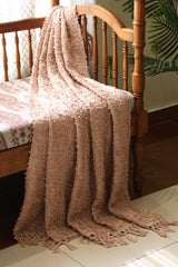 Textured Woven Cotton Sofa Throw
