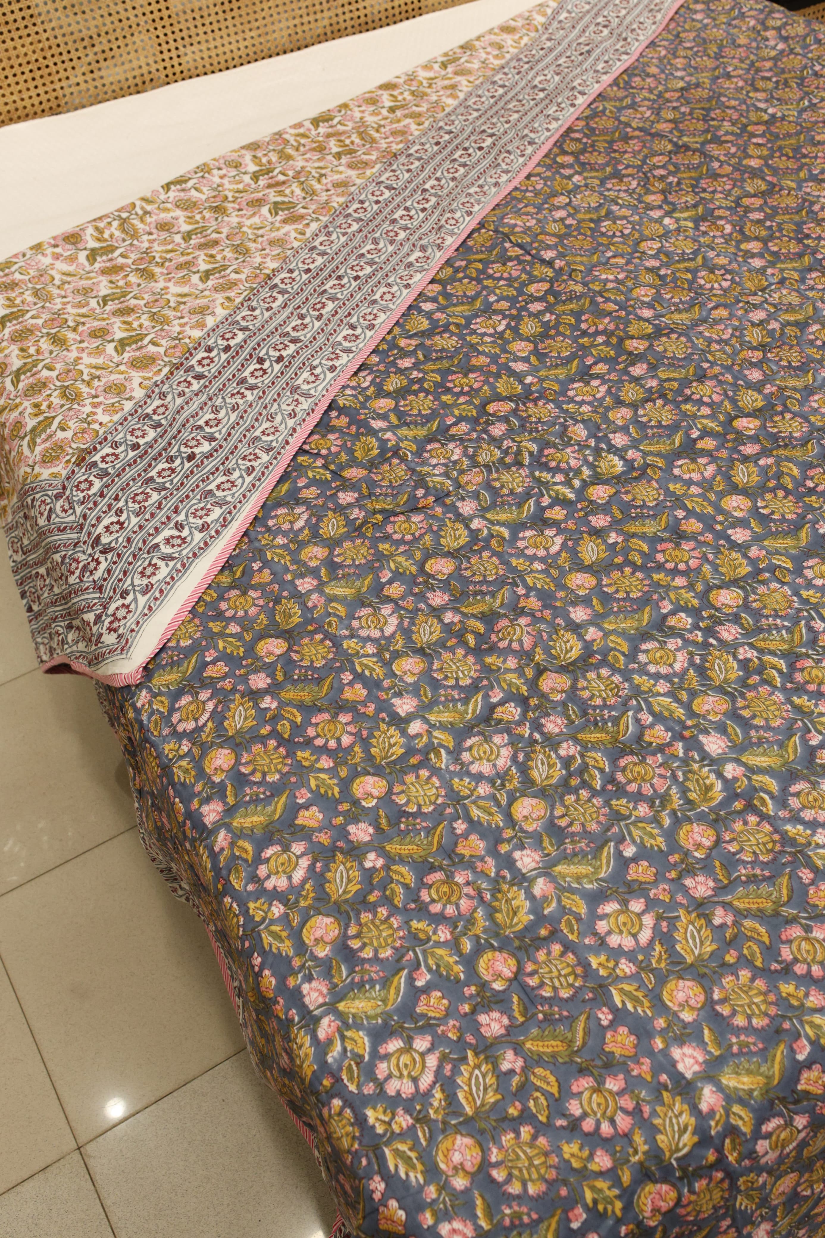 Double dohar / Blanket - Mughal handblock print