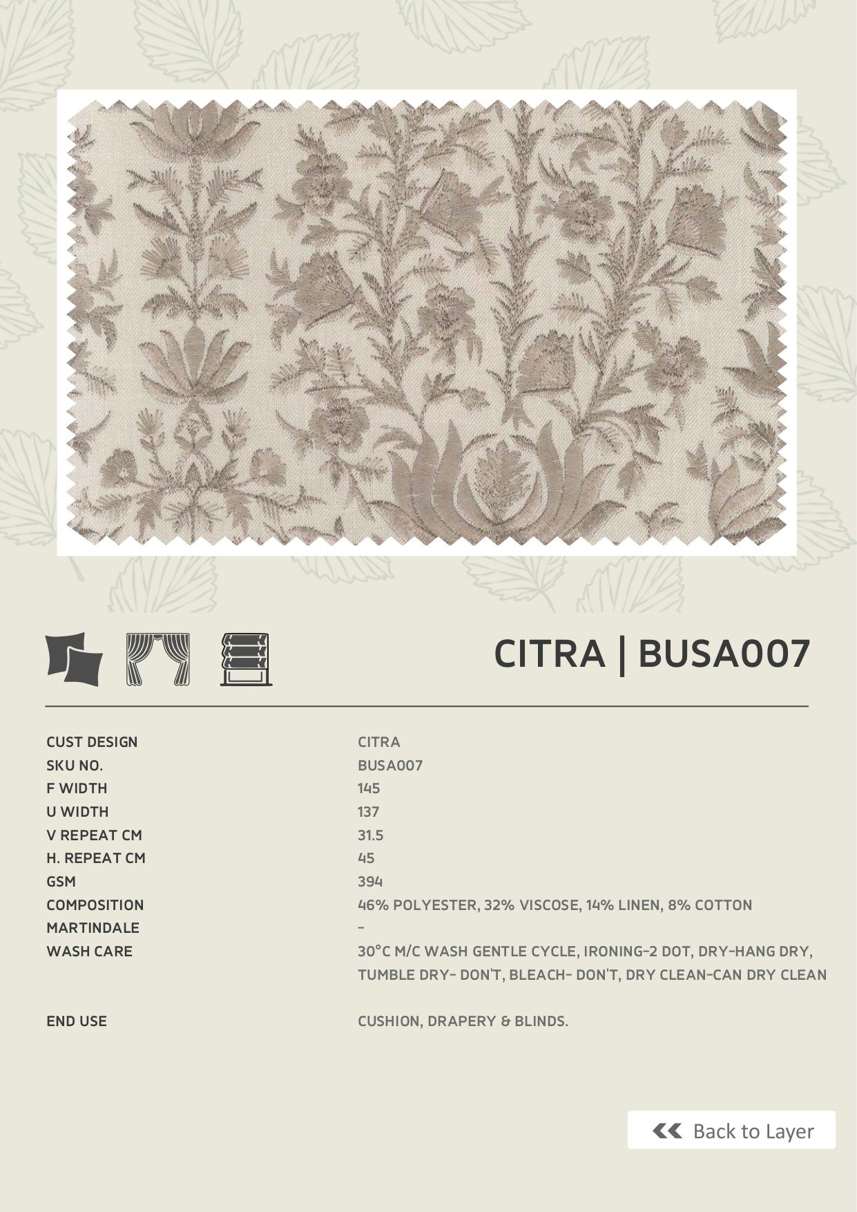 Fabric only-Premium embroidered curtains fabric only(Blinds, Curtains, Cushion covers)