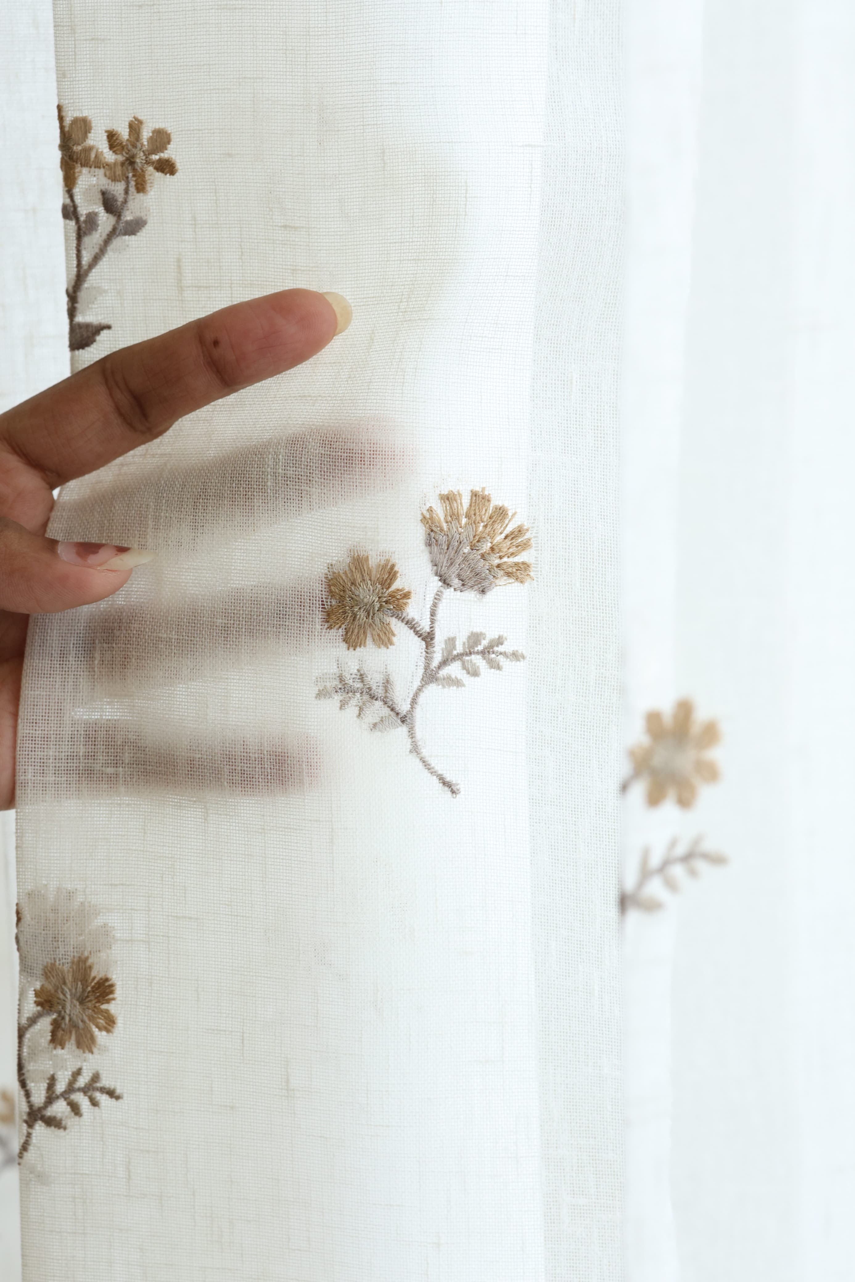 Premium Embroidery Sheer Curtain - Amelia