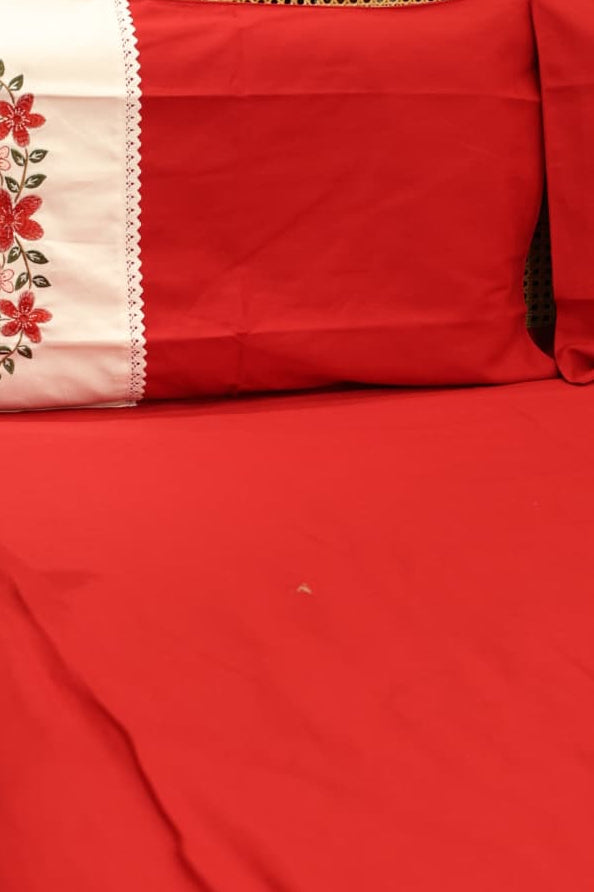 Queen Premium Cross stitch embroidery bedcover - Xmas theme edition