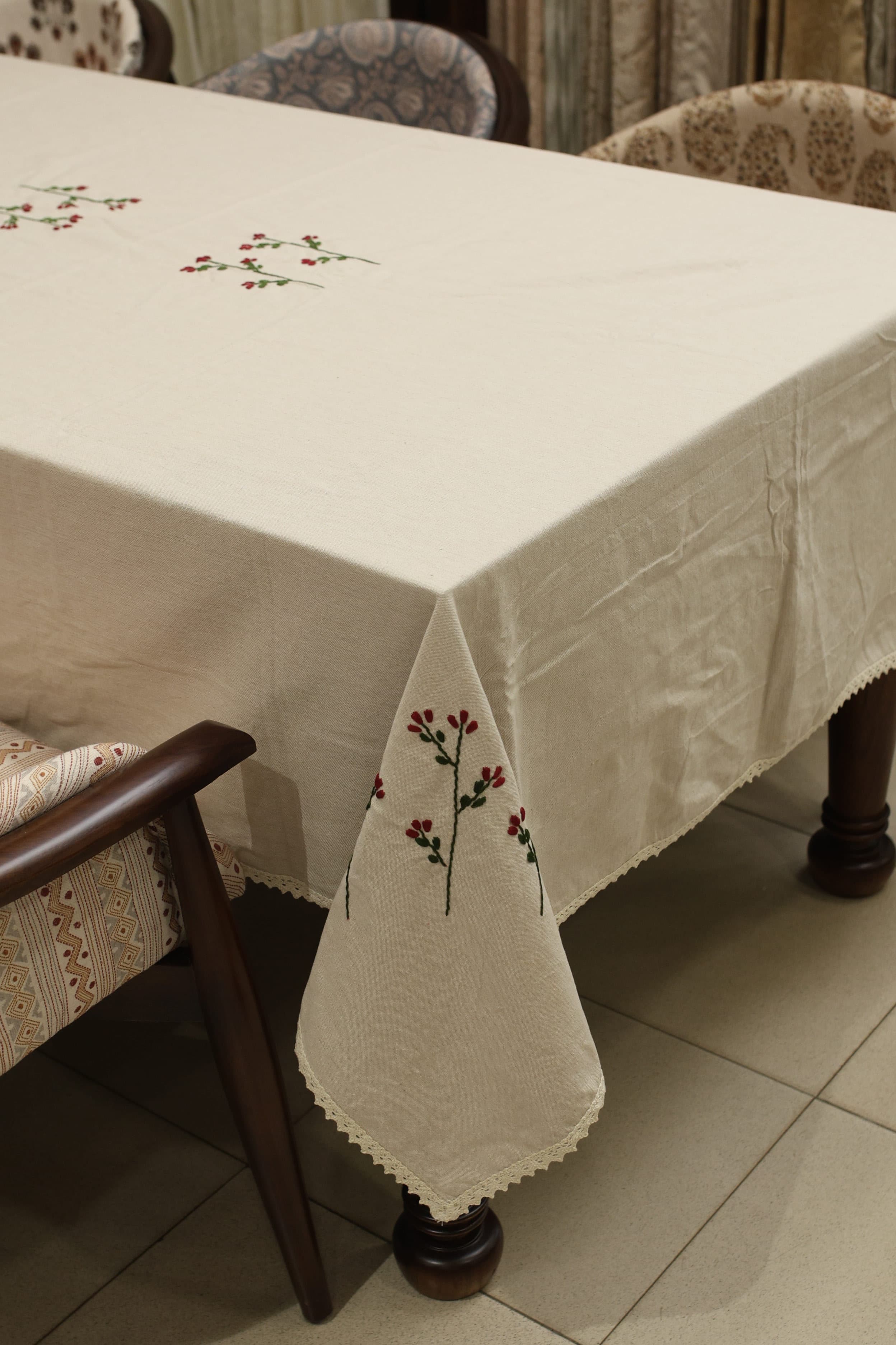 Table cloths - 6 seater embroidery