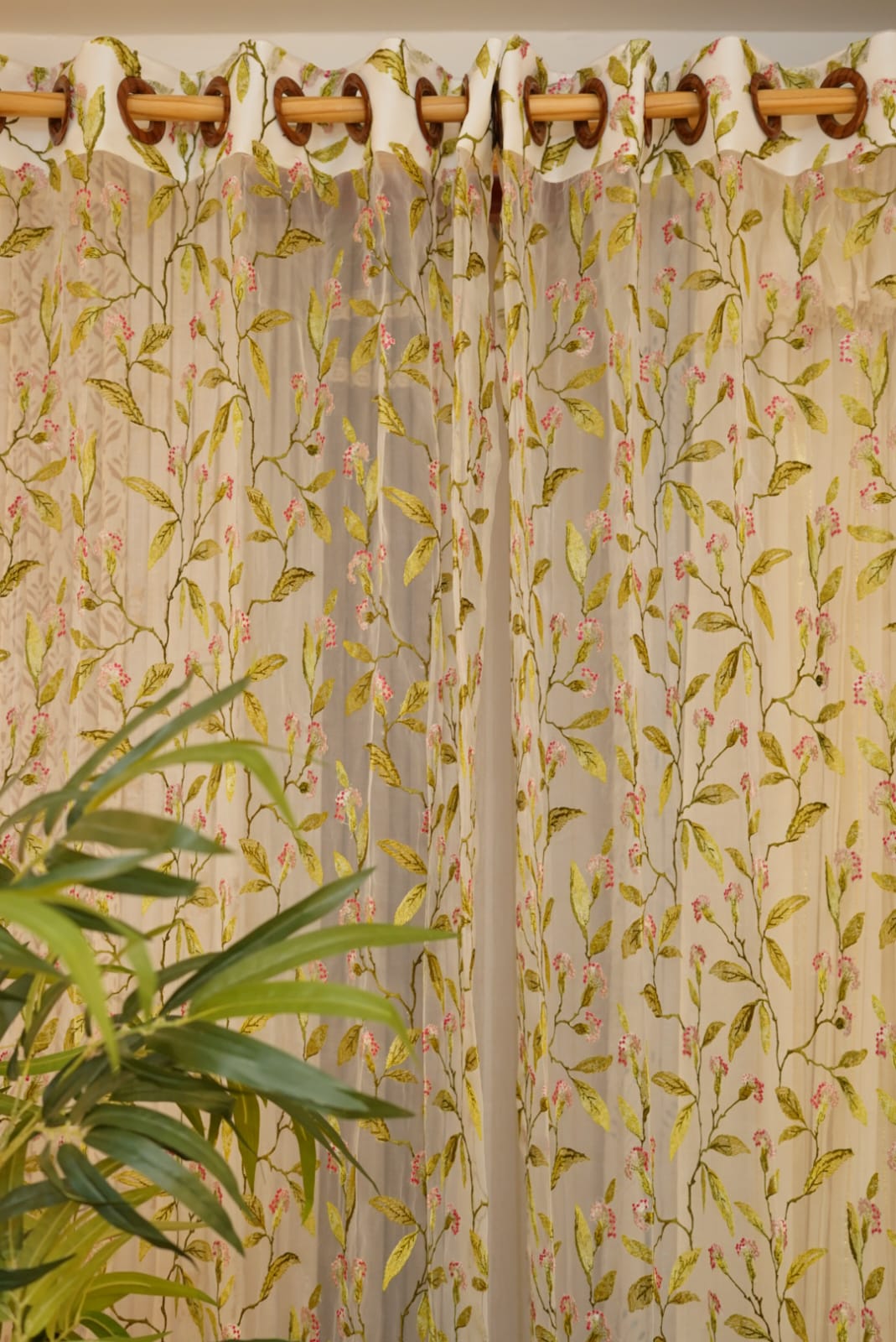 Curtains - Premium embroidery sheer curtain prebooking  (description )