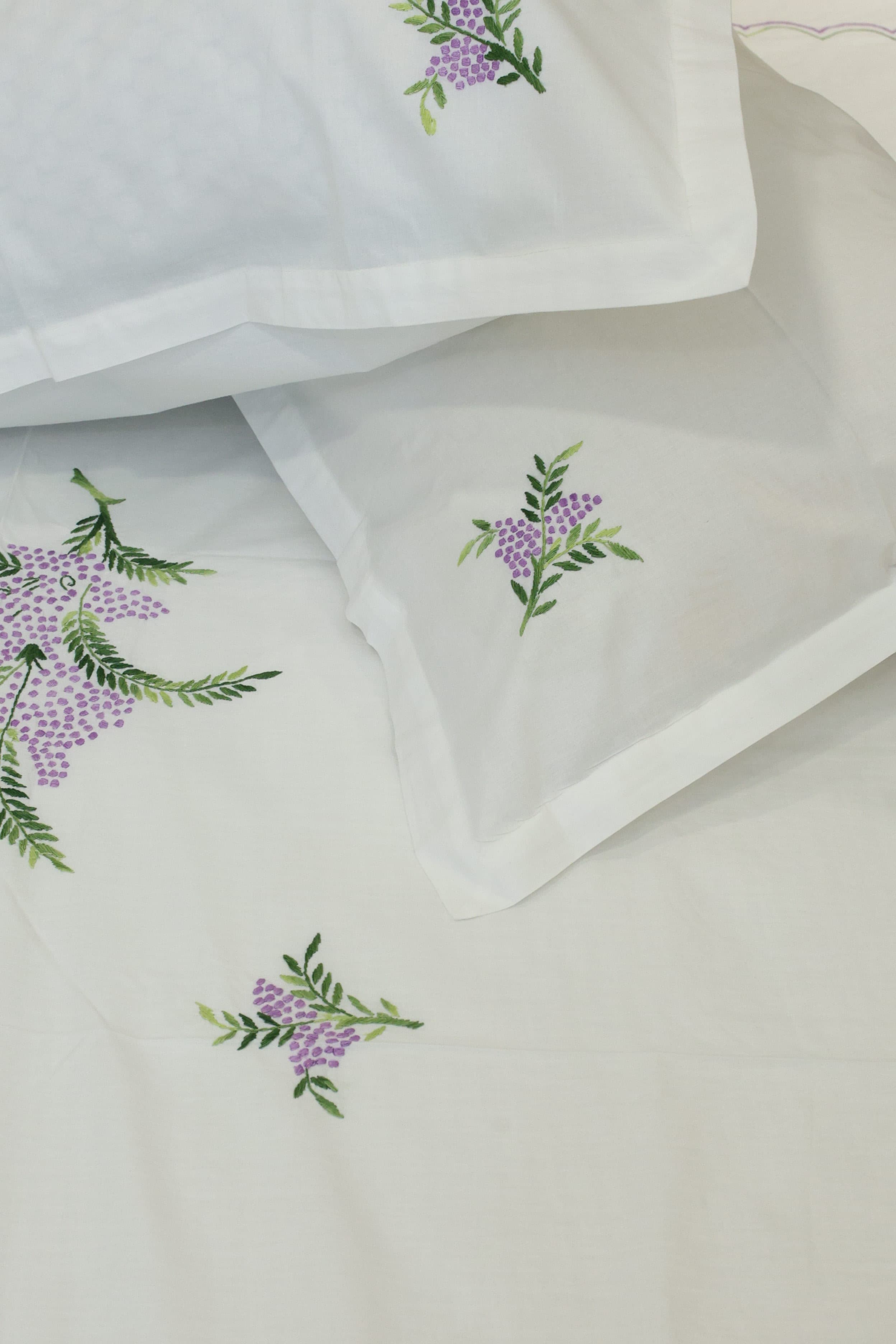 Premium Hand Embroidery Cotton King Size Bedsheet Set with 2 Pillow Covers HEK