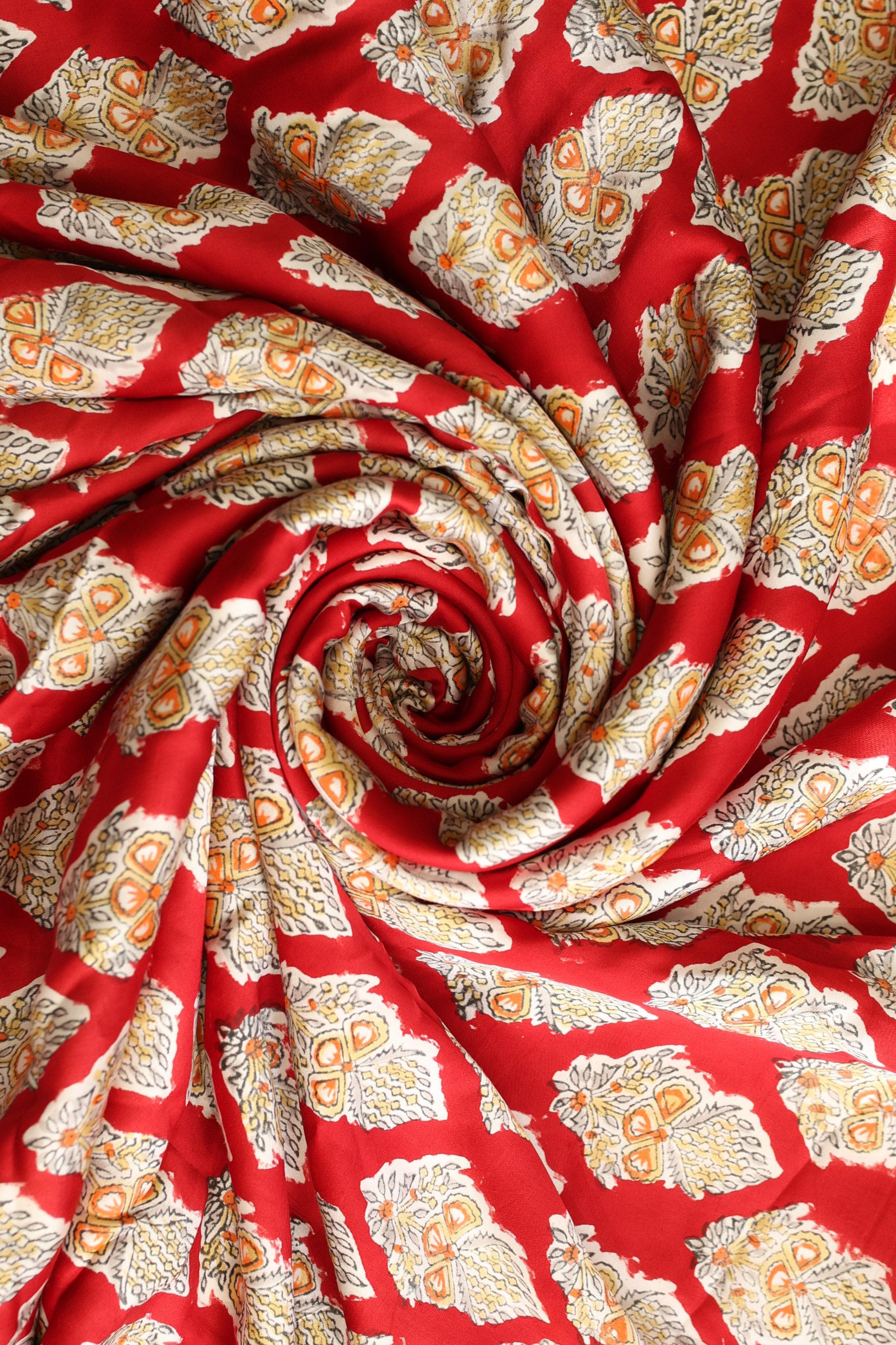 Fabrics - Satin Modal Handblock fabrics