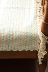 Handwoven Jute Polka Dot Sofa Throw