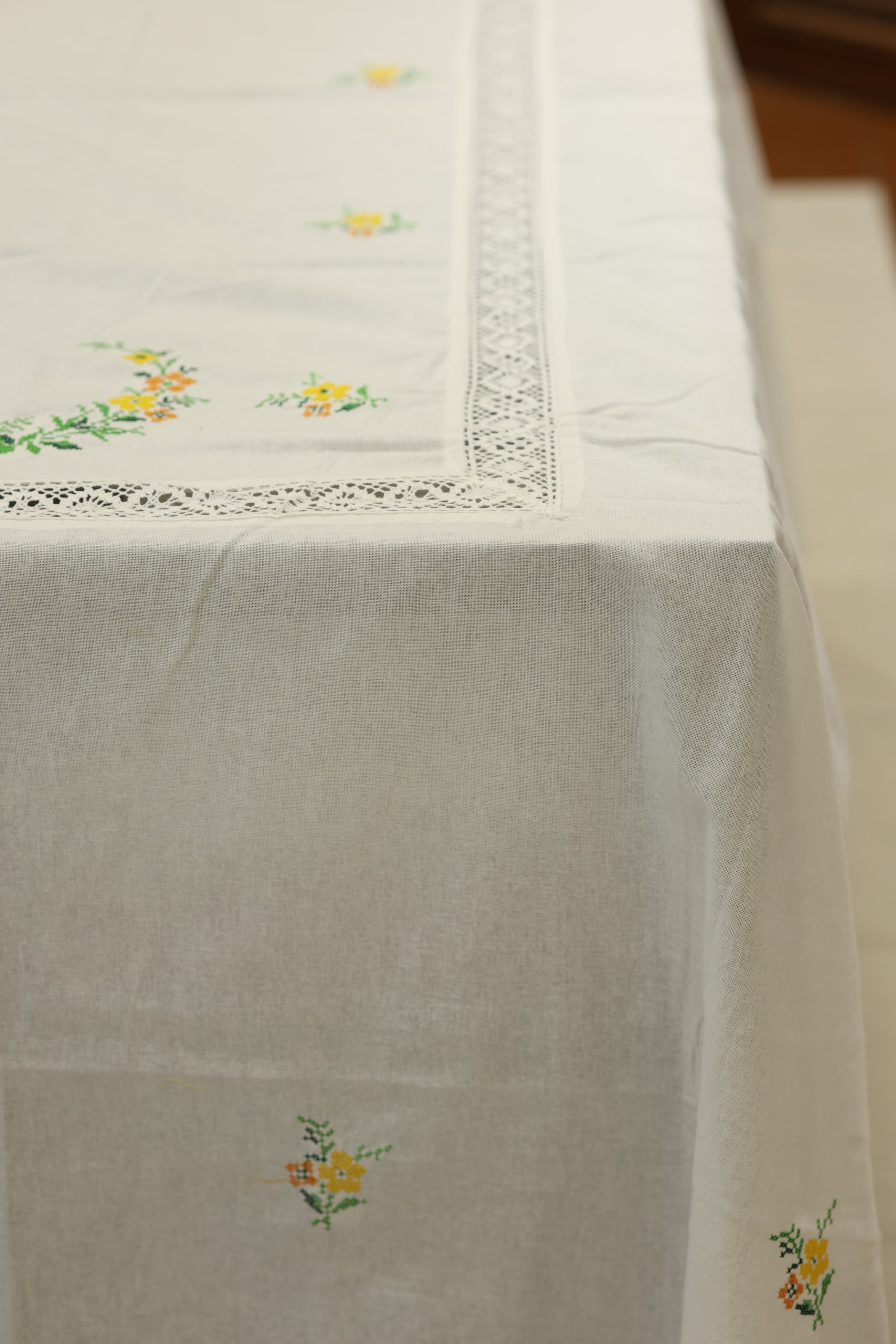 Table cloths - 8 seater cross stitch embroidery
