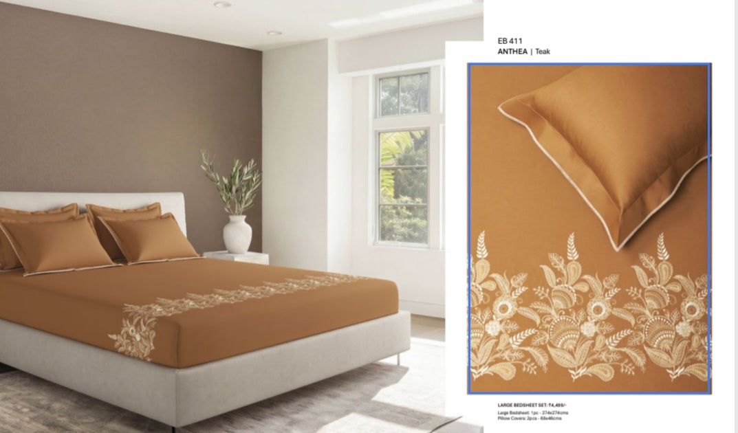 Bedsheets - King Premium machine embroidery bedsheets Sansaar : Saembro (Ench)