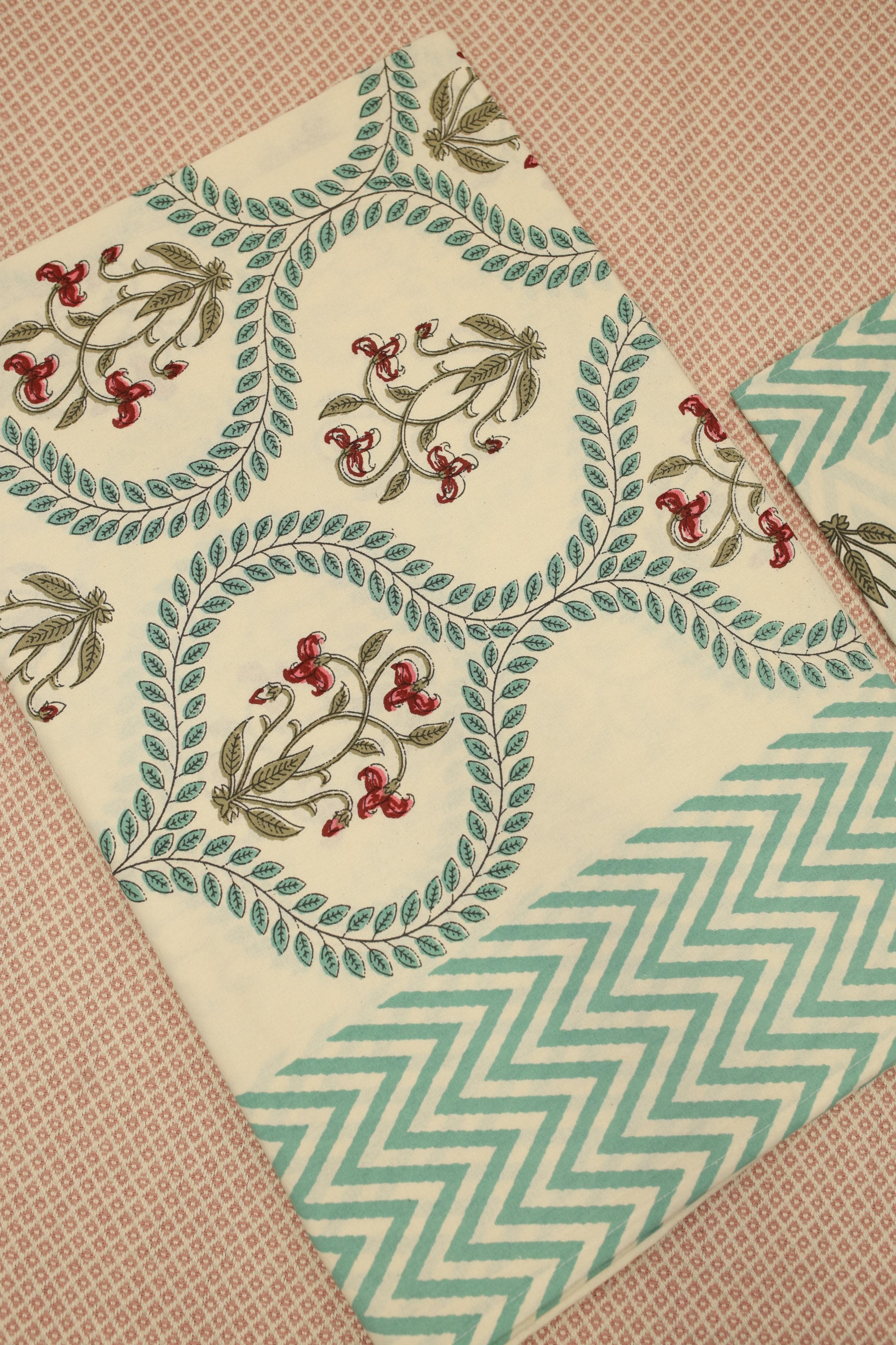 Bedsheets - Handblock print queen bedsheets Diwali sale