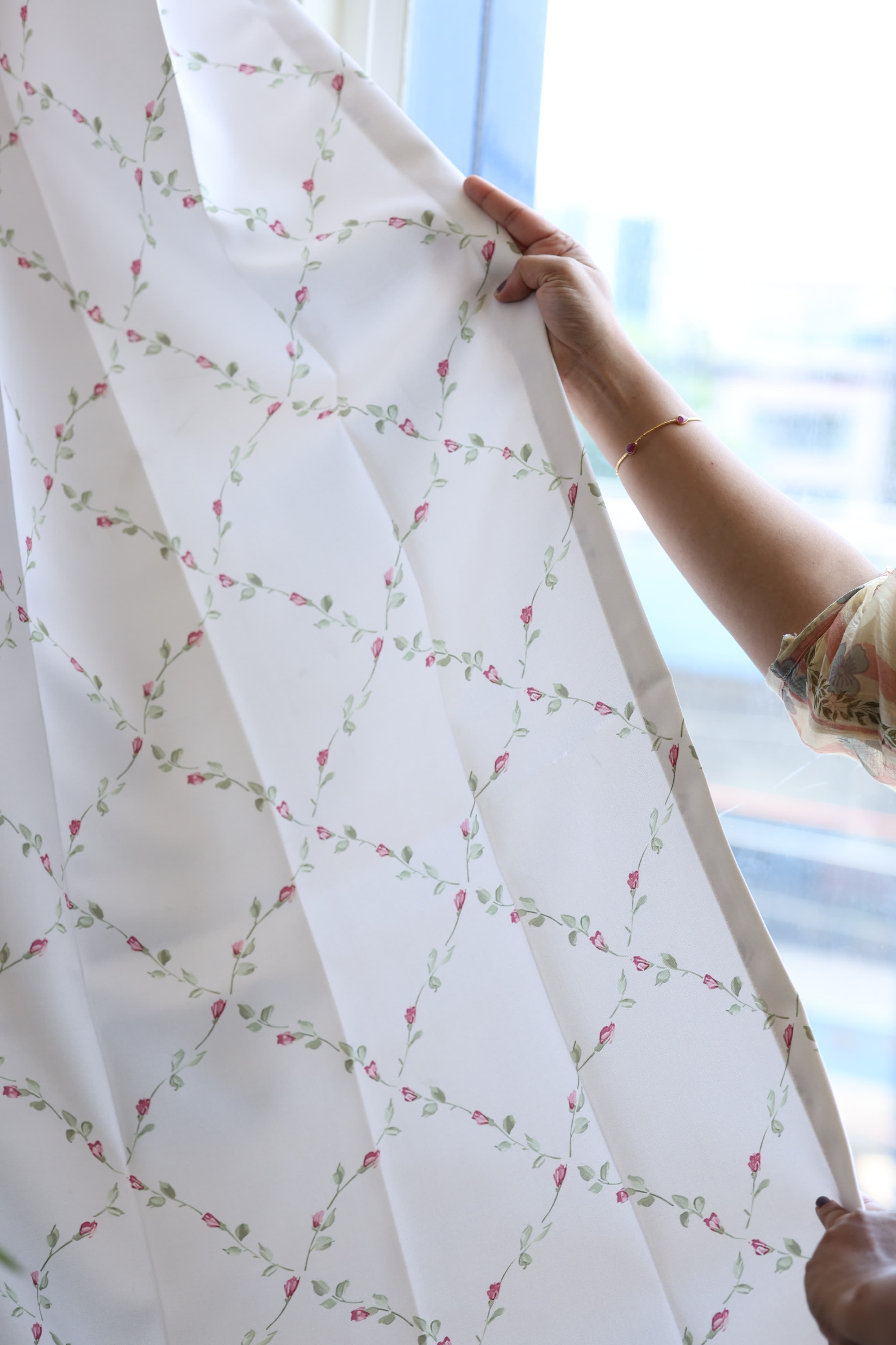E2 Curtains - English Floral series opaque curtains