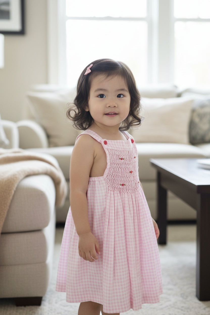 Kids smocked dress 3-4years