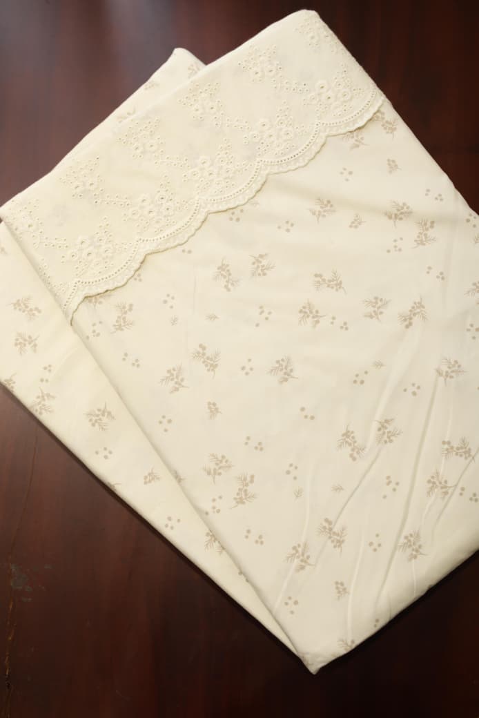 Bedsheets - King floral lace soft cotton bedsheets sck