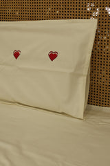 Bedsheets - single premium machine embroidery White  bedsheets
