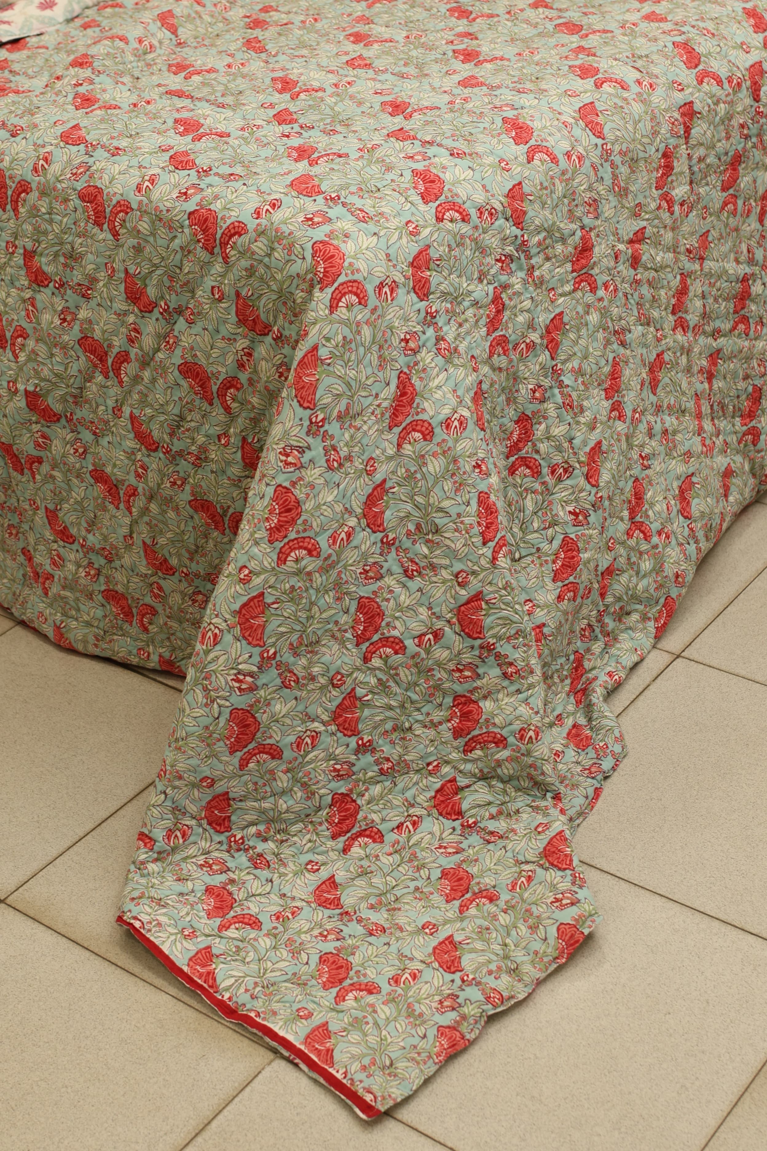 Premium Cotton handblock Print Double Quilt