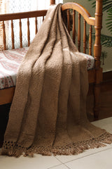 Textured Woven Cotton Sofa Throw