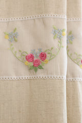 Curtains - Embroidery designer opaque curtains Three roses