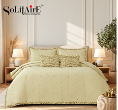 Solitaire Home Elegance King Size 5-Piece Bedcover Set