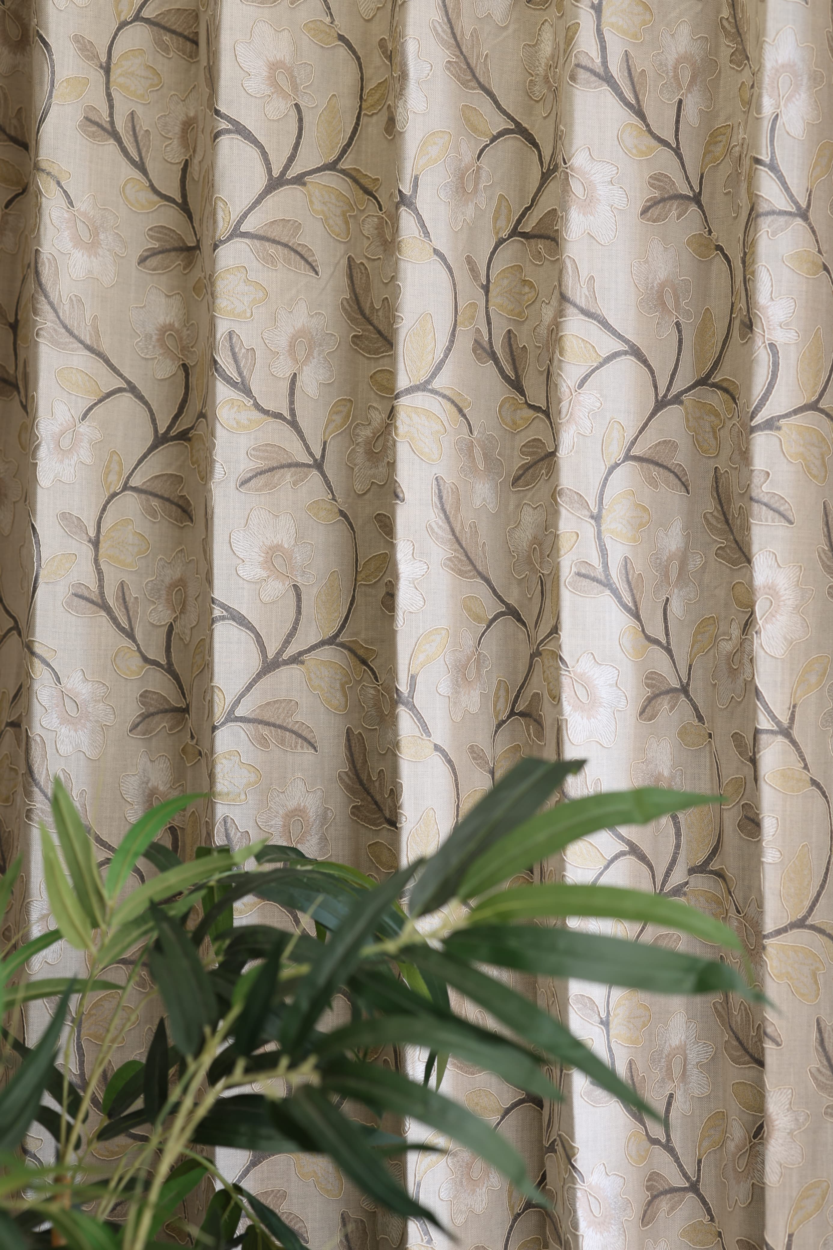 Curtains - Premium embroidery opaque curtains busan