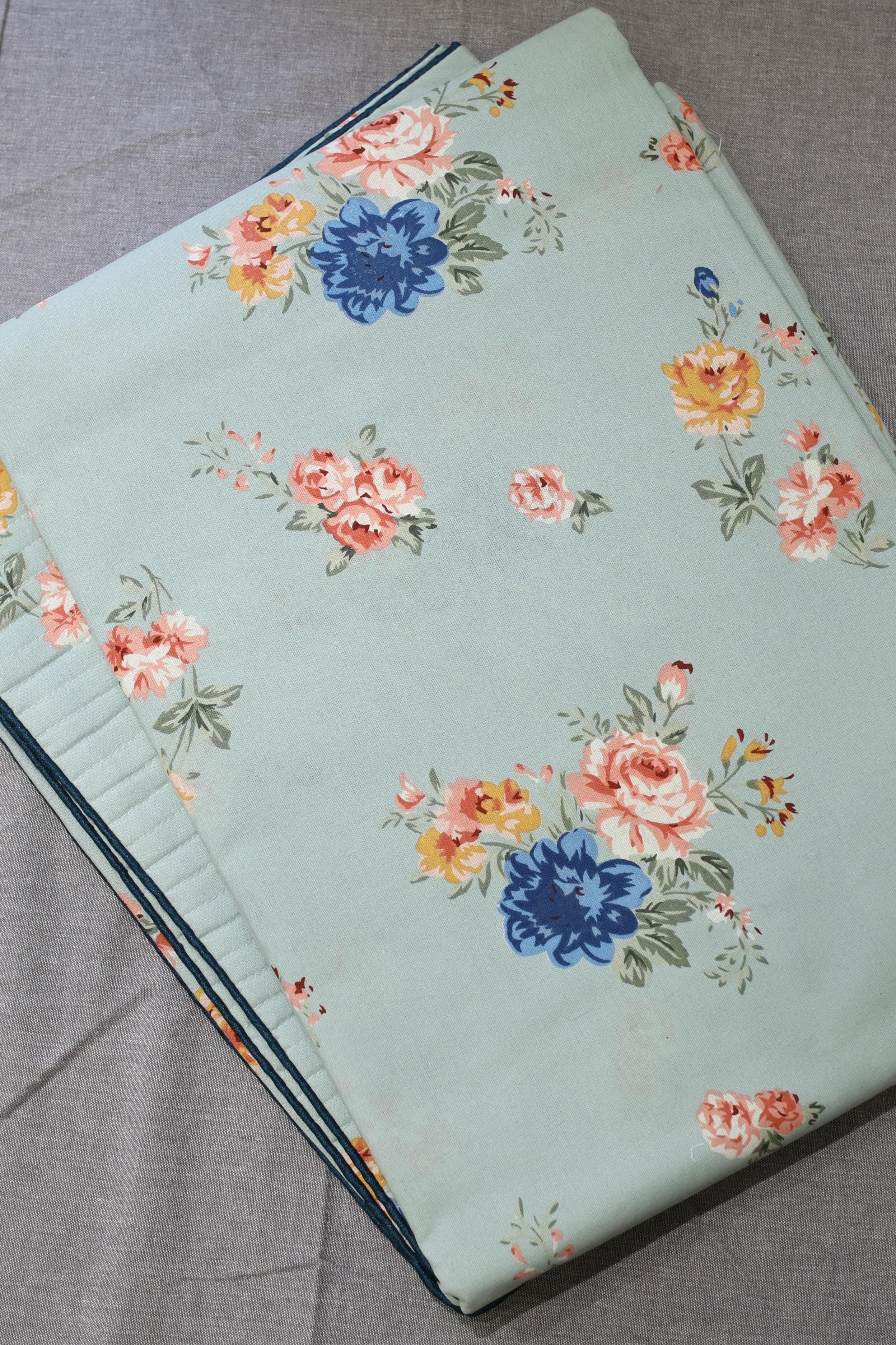 Bedsheets - King anokhi Quilted pillow cover bedsheets pastel exc