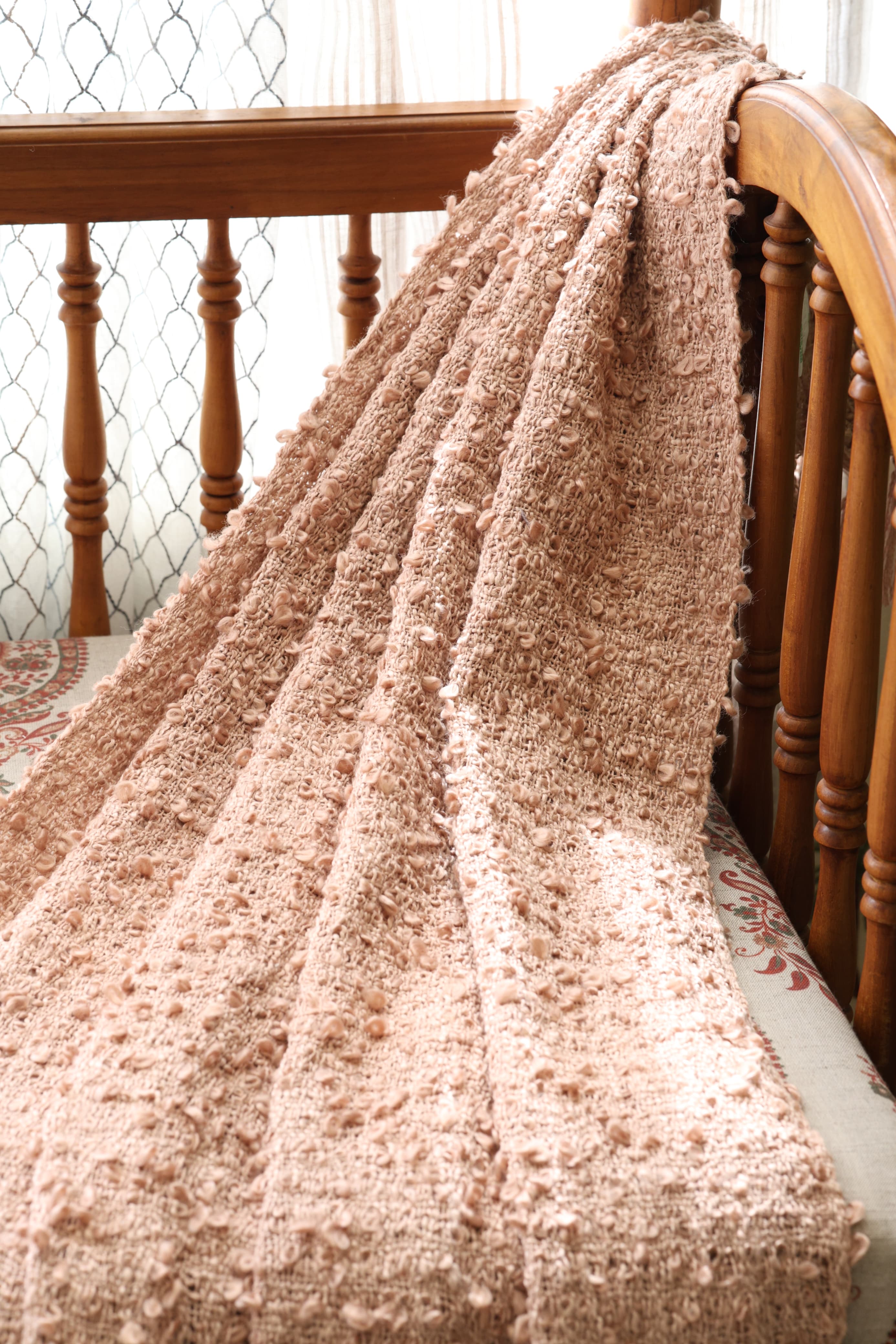 Textured Woven Cotton Sofa Throw
