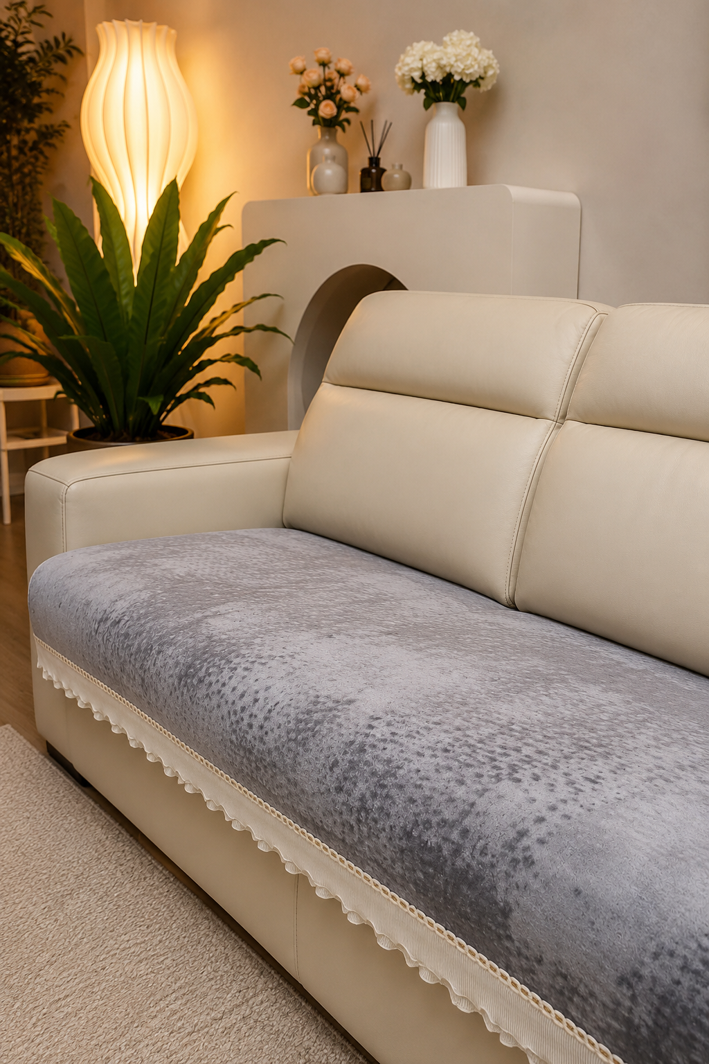 Sofa protector ( meter per) description 𝗔𝗻𝘁𝗶 𝗦𝗸𝗶𝗱
